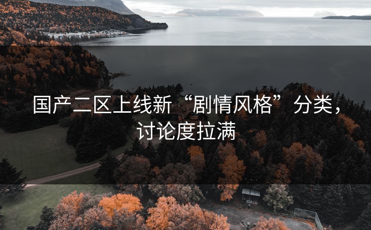 国产二区上线新“剧情风格”分类，讨论度拉满