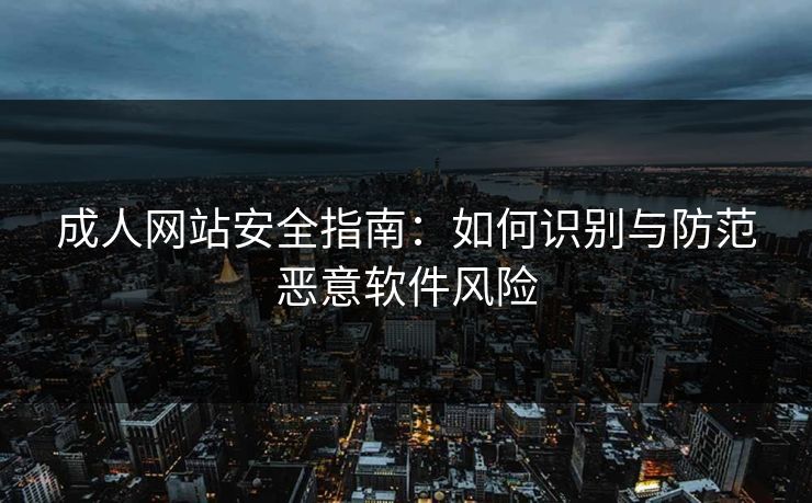成人网站安全指南：如何识别与防范恶意软件风险
